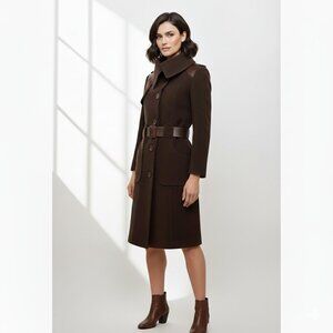 Elegant Brown Women's Coat